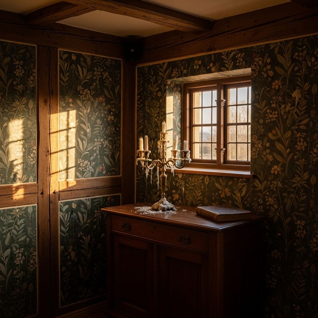 Sideboard mit Kerze — Atmosphäre am Kachelofen
